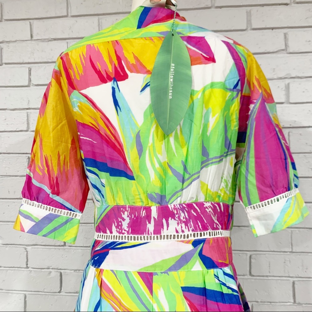 Farm Rio Women’s Rainbow Leaves Cotton Romper - Picture 8 of 13